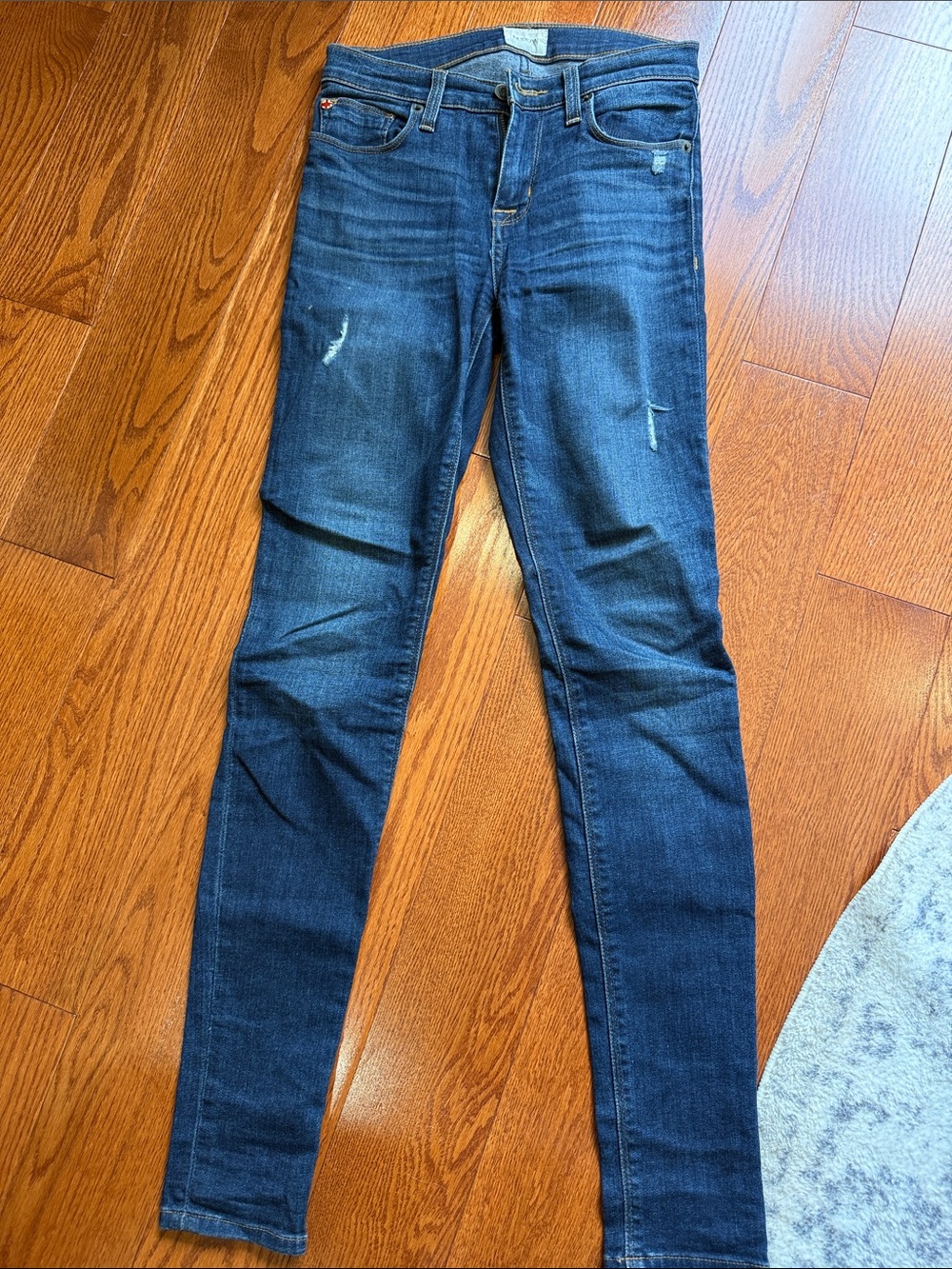Hudson Jeans Women's Skinny Jeans in Dark Blue Denim